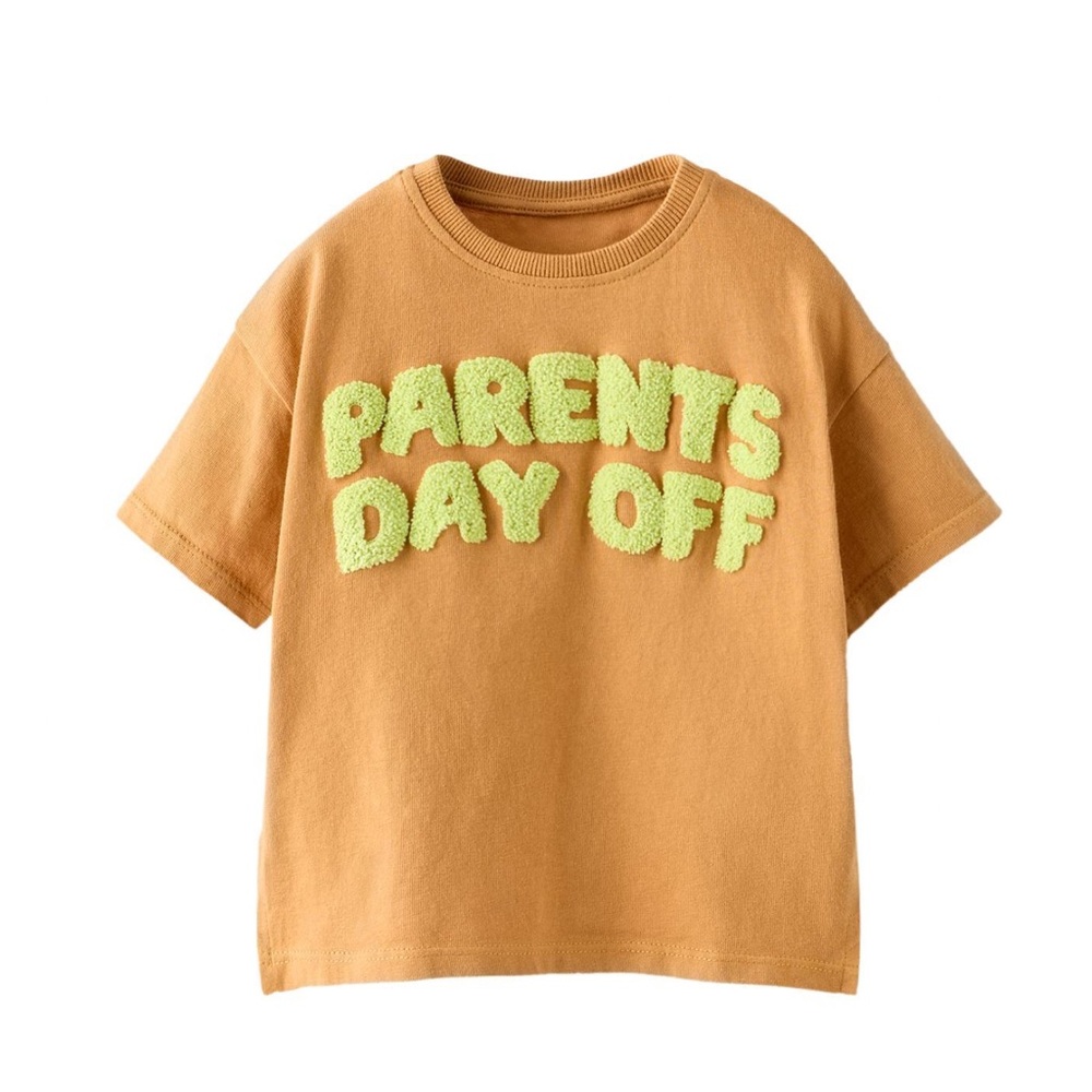 Kids Orange T-Shirt with Green Text - Picture 1 of 2